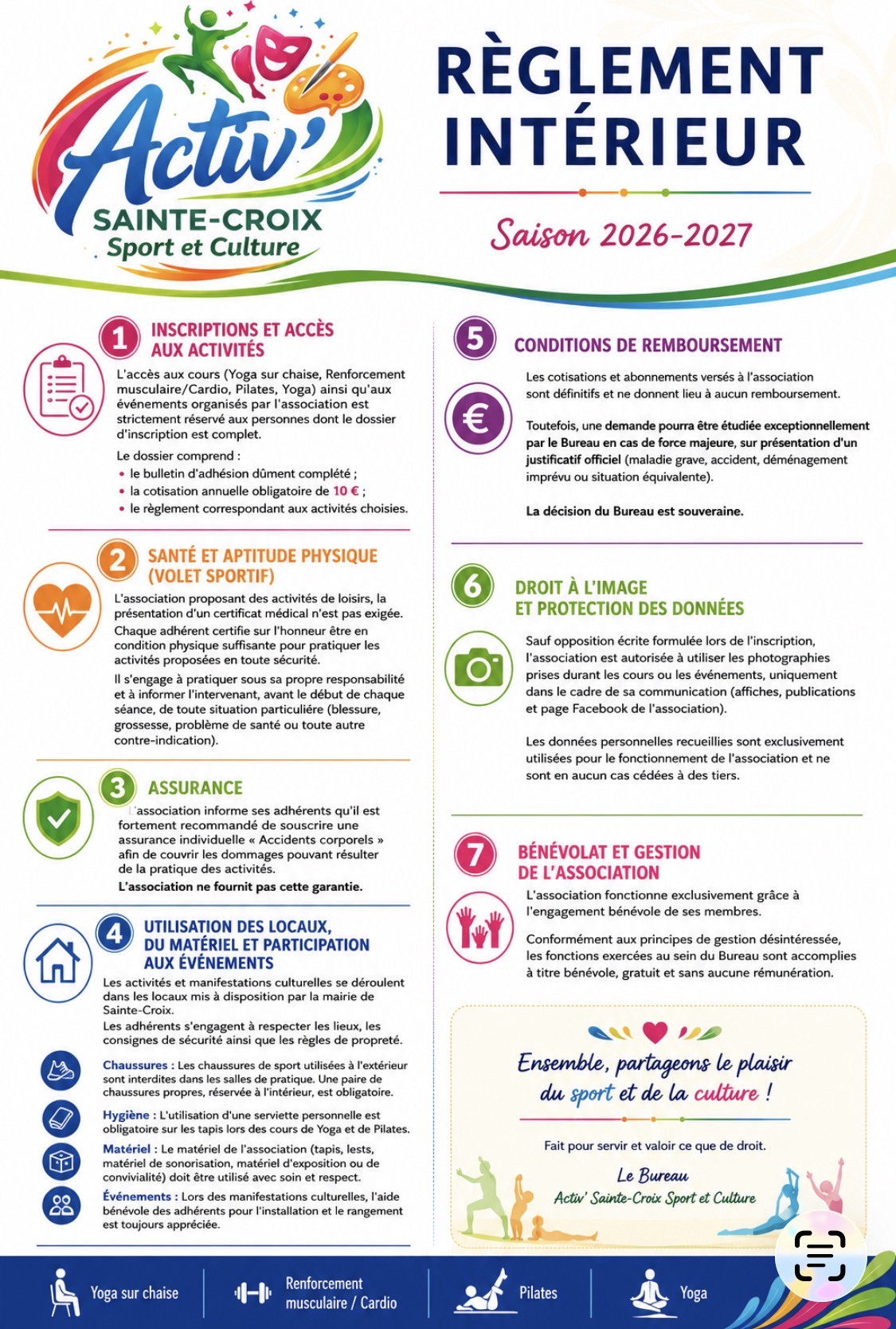 Règlement intérieur de l’association
