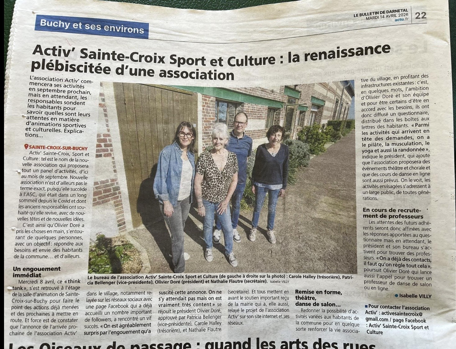 Article journal le bulletin avril 2026