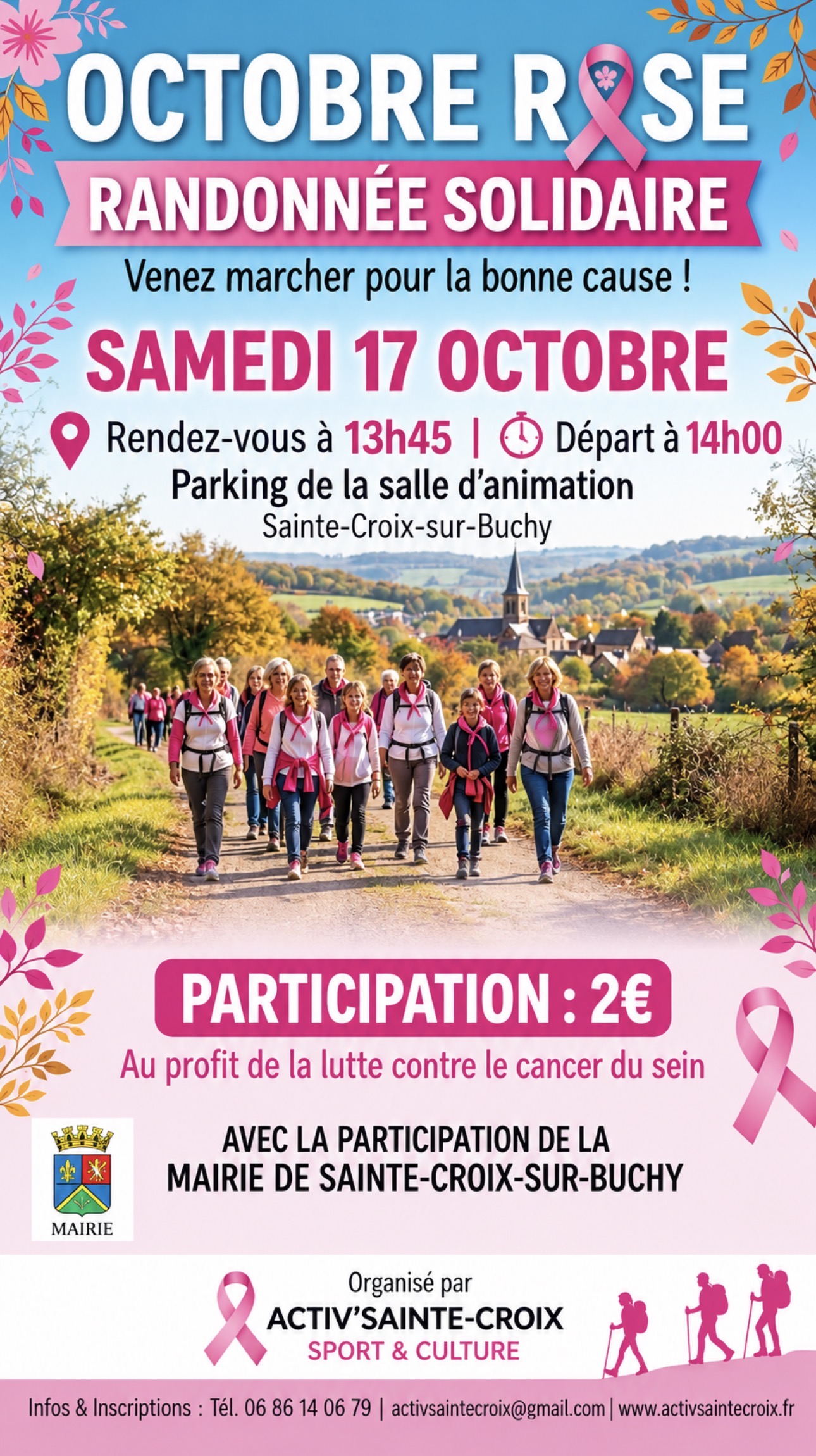 Randonnée solidaire Octobre rose 🎀🥾